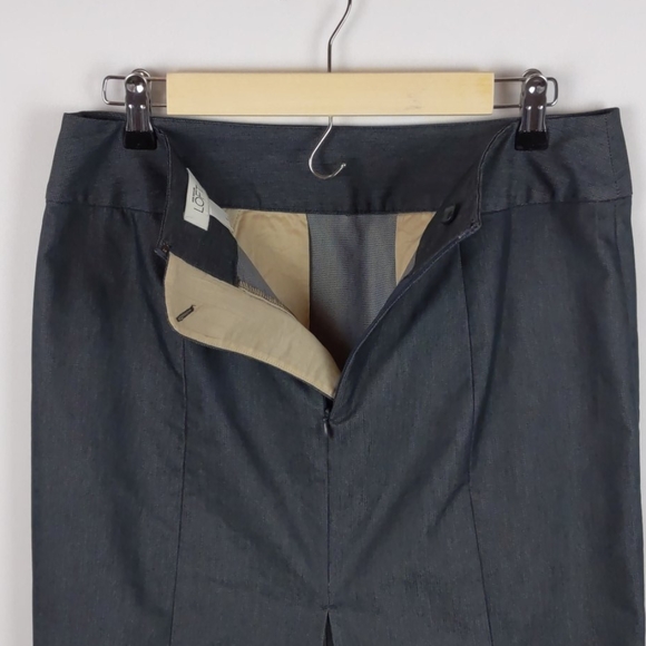 LOFT Back Pleated Pencil Skirt In Charcoal - Picture 8 of 8